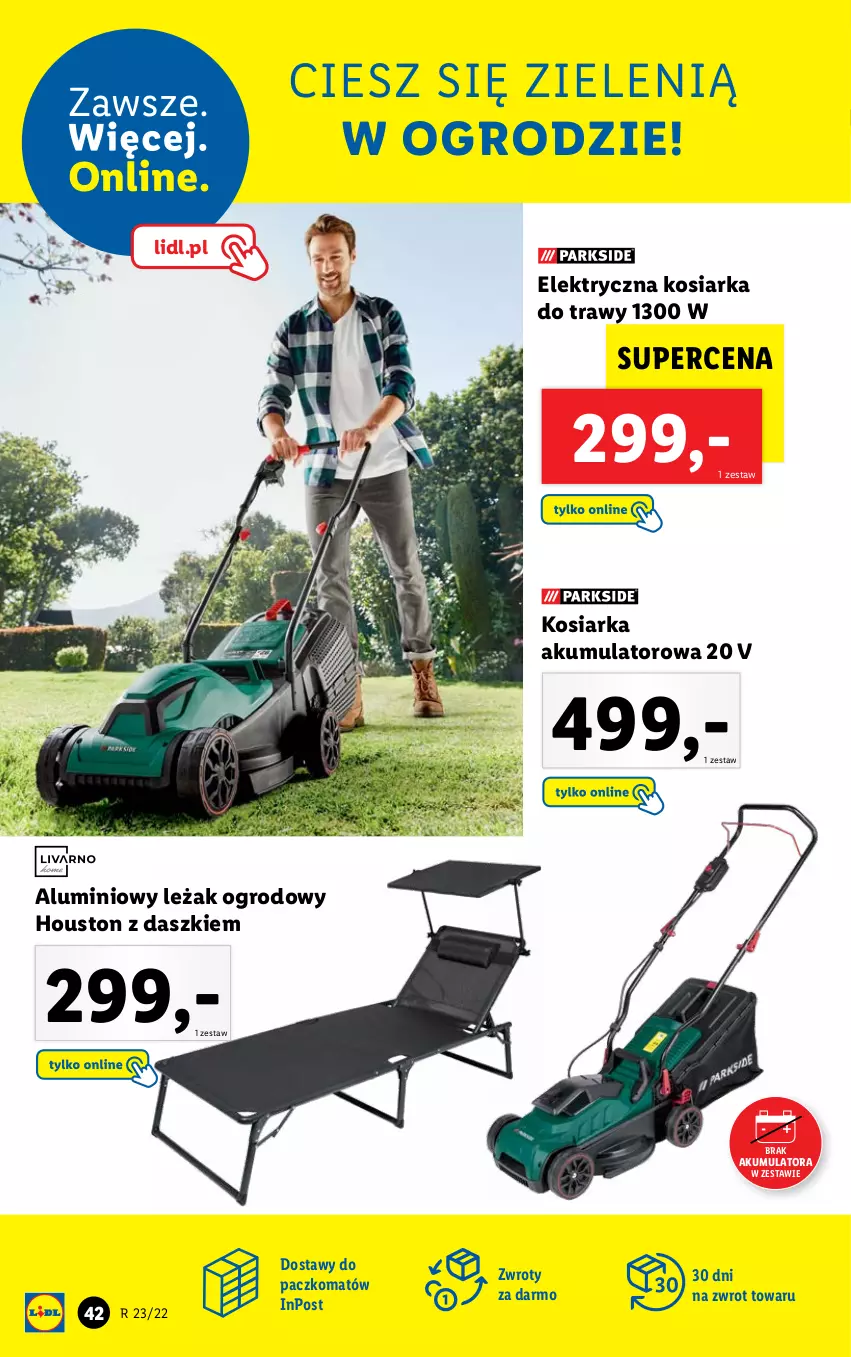 Gazetka promocyjna Lidl - GAZETKA - ważna 06.06 do 11.06.2022 - strona 44 - produkty: Akumulator, Kosiarka