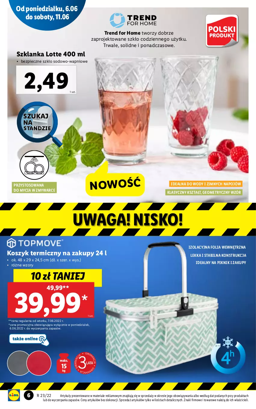 Gazetka promocyjna Lidl - GAZETKA - ważna 06.06 do 11.06.2022 - strona 6 - produkty: Kosz, Piec, Szklanka, Waga