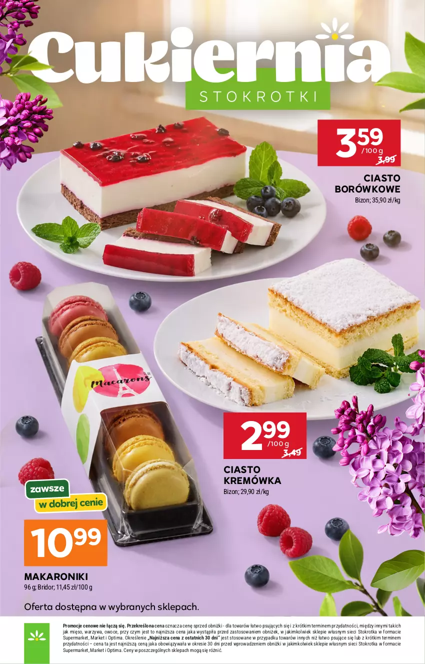 Gazetka promocyjna Stokrotka - Market - ważna 18.06 do 24.06.2026 - strona 23 - produkty: Kremówka, Makaron, Mięso, Optima, Owoce, Warzywa
