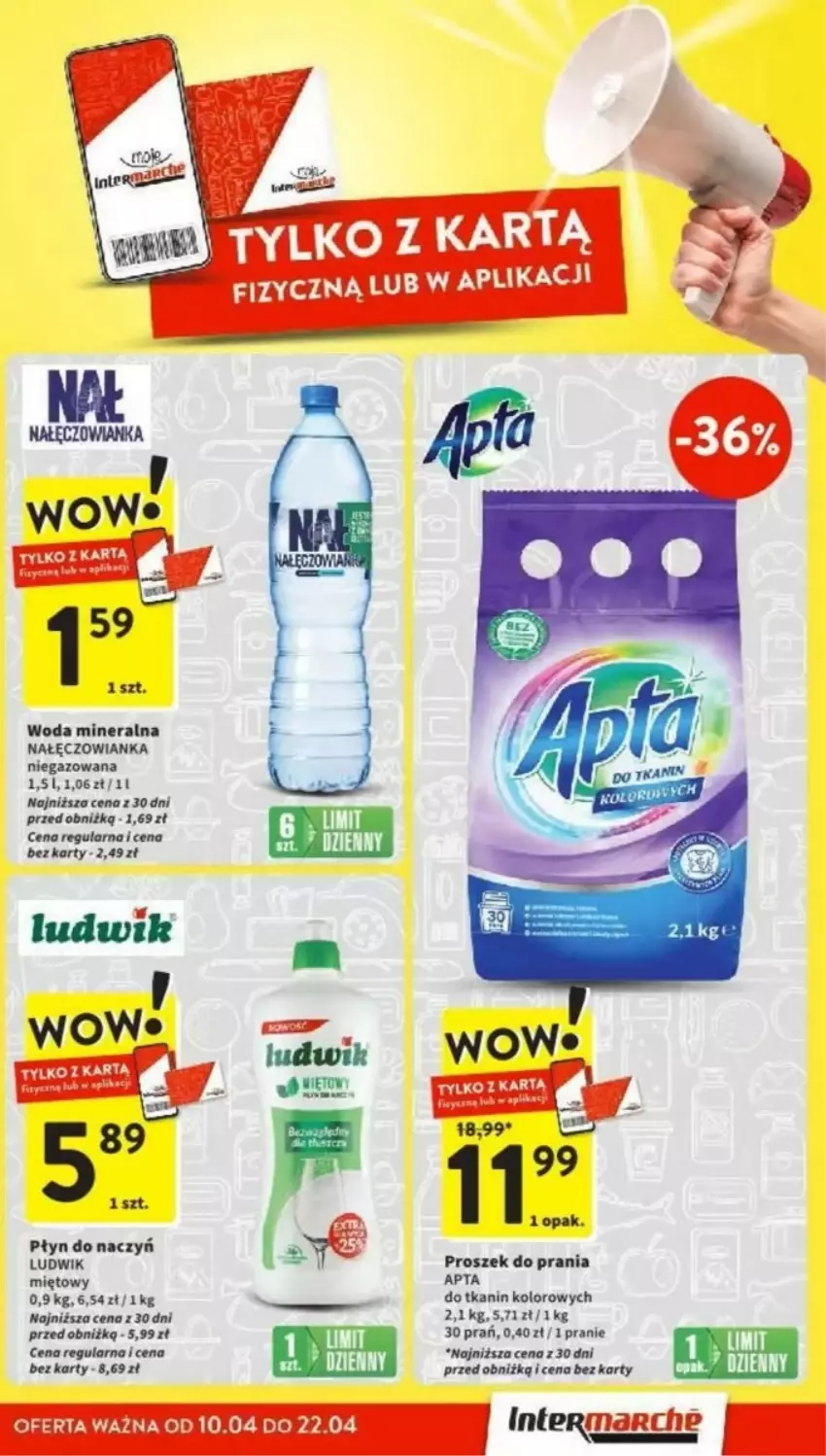 Gazetka promocyjna Intermarche - ważna 15.04 do 22.04.2025 - strona 42 - produkty: Ludwik, Nałęczowianka, Proszek do prania, Woda, Woda mineralna