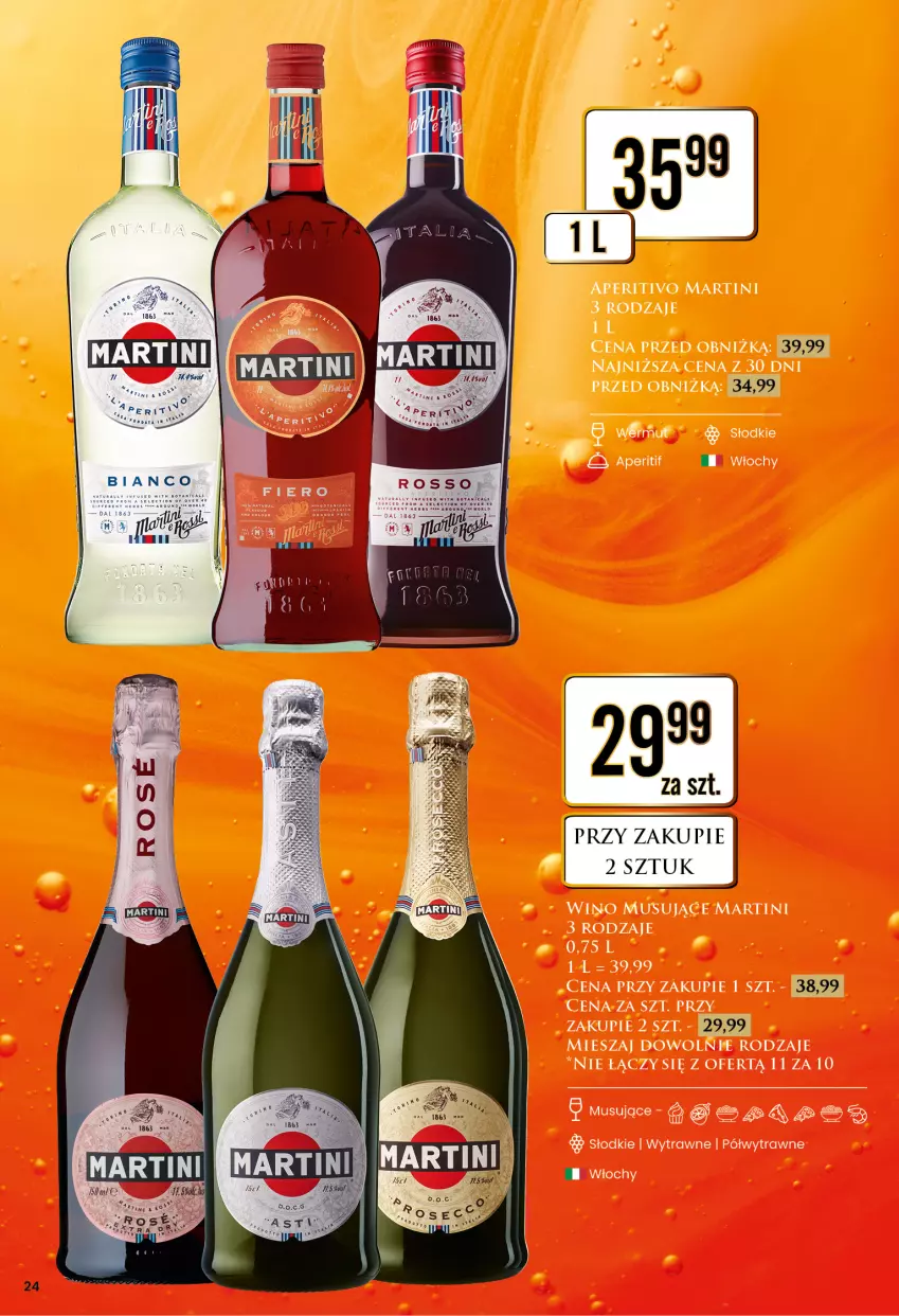 Gazetka promocyjna Dino - Katalog alkoholowy / marzec 2024 - ważna 25.03 do 30.03.2024 - strona 24 - produkty: Martini, Mus, Wino, Wino musujące