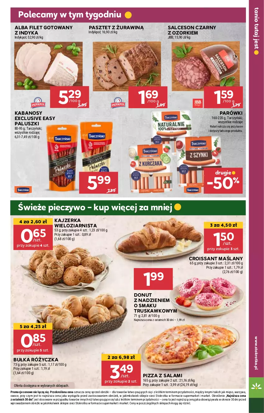 Gazetka promocyjna Stokrotka - Supermarket - ważna 07.11 do 13.11.2024 - strona 11 - produkty: Bułka, Croissant, Donut, Kabanos, Kajzerka, Owoce, Parówki, Pasztet, Piec, Pieczywo, Pizza, Salami, Salceson, Warzywa