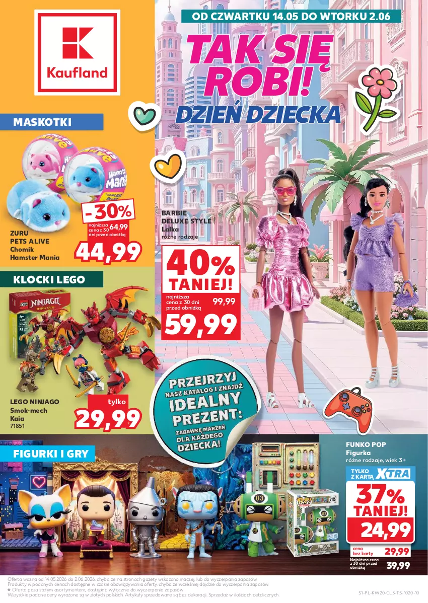 Gazetka promocyjna Kaufland - Kaufland - ważna 14.05 do 02.06.2026 - strona 1 - produkty: Barbie, Gry, Klocki, Lalka, LEGO, LEGO Ninjago