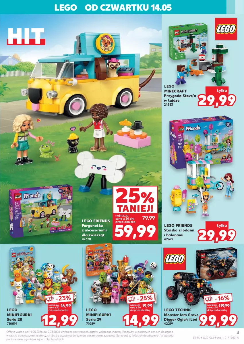 Gazetka promocyjna Kaufland - Kaufland - ważna 14.05 do 02.06.2026 - strona 3 - produkty: Gra, LEGO, LEGO Friends, LEGO Minecraft, LEGO Technic, Minecraft, Ser, Urgo
