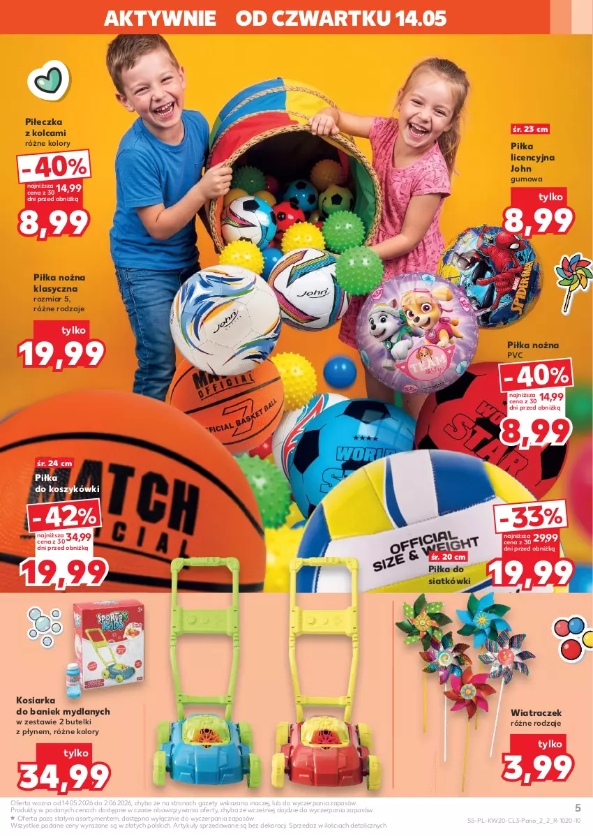 Gazetka promocyjna Kaufland - Kaufland - ważna 14.05 do 02.06.2026 - strona 5 - produkty: Kosiarka, Kosz, Noż, Piłka nożna