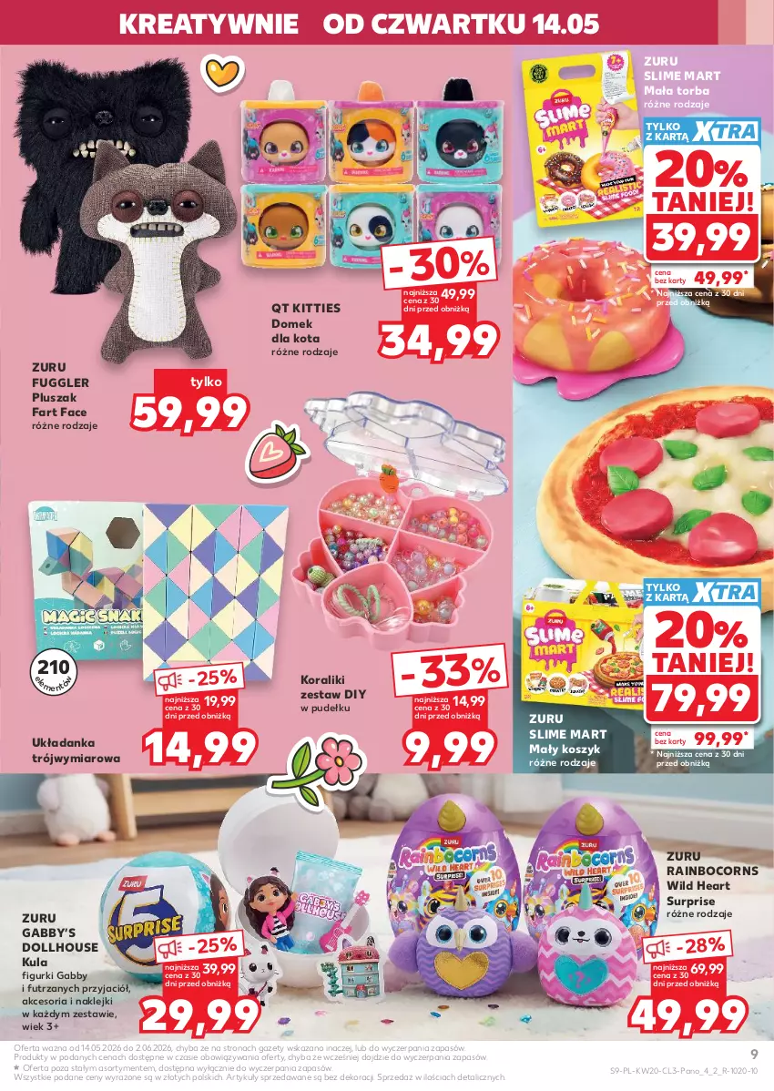Gazetka promocyjna Kaufland - Kaufland - ważna 14.05 do 02.06.2026 - strona 9 - produkty: Domek dla kota, Fa, Klej, Kosz, Pluszak, Torba, Układanka