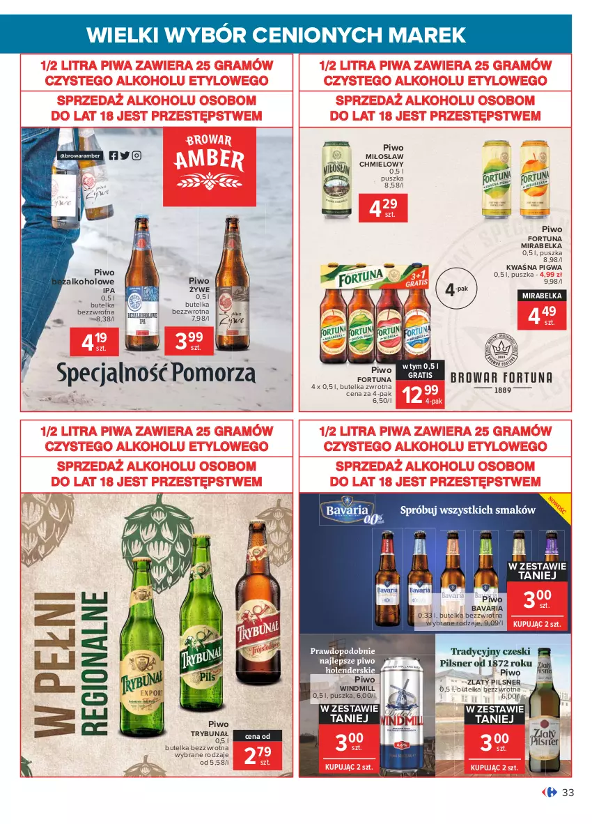 Gazetka promocyjna Carrefour - Gazetka Wielki wybór cenionych marek - ważna 03.05 do 15.05.2021 - strona 33 - produkty: Fortuna, Gra, Piwa, Piwo