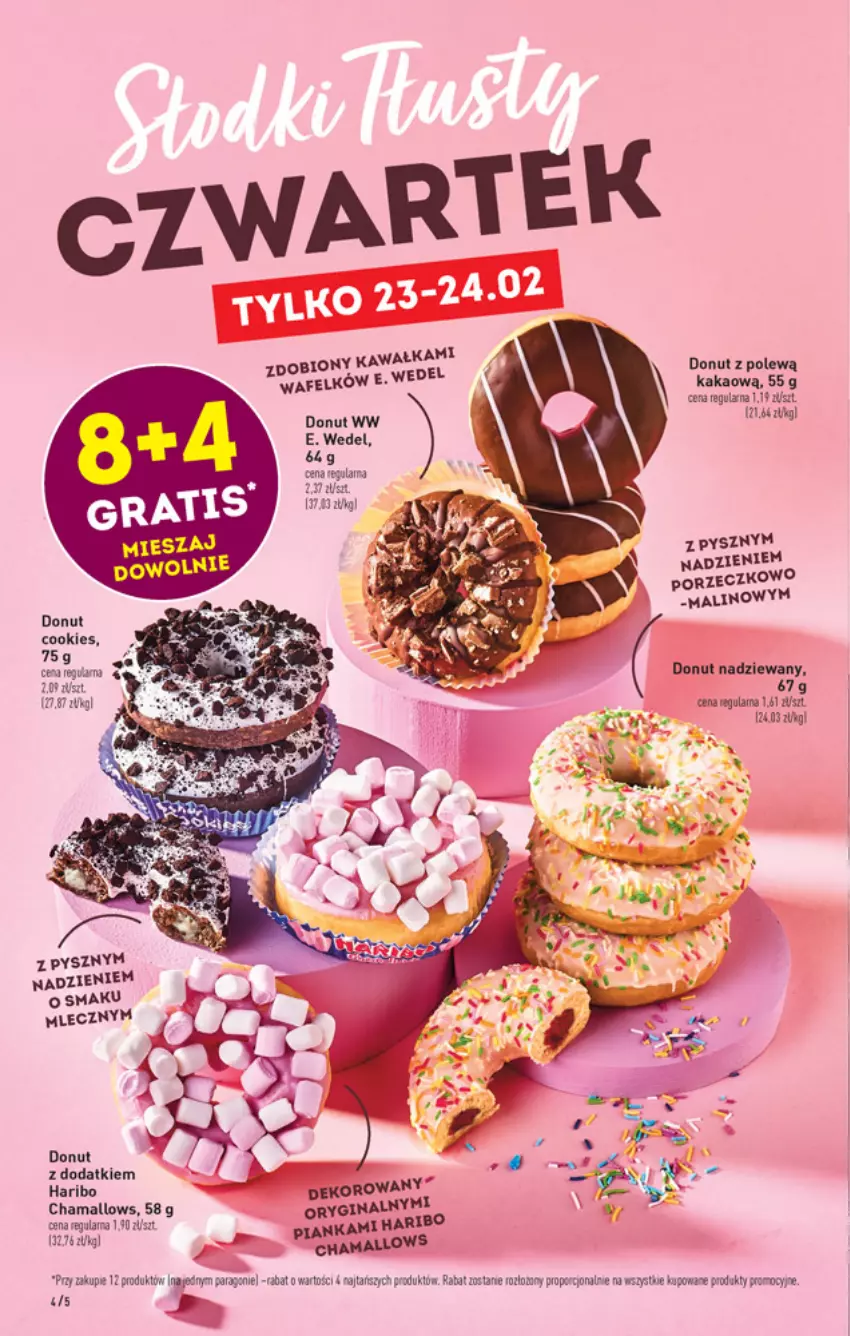 Gazetka promocyjna Biedronka - W tym tygodniu - ważna 21.02 do 26.02.2022 - strona 4 - produkty: Donut, E. Wedel, Fa, Gin, Hama, Haribo, Kakao, Por