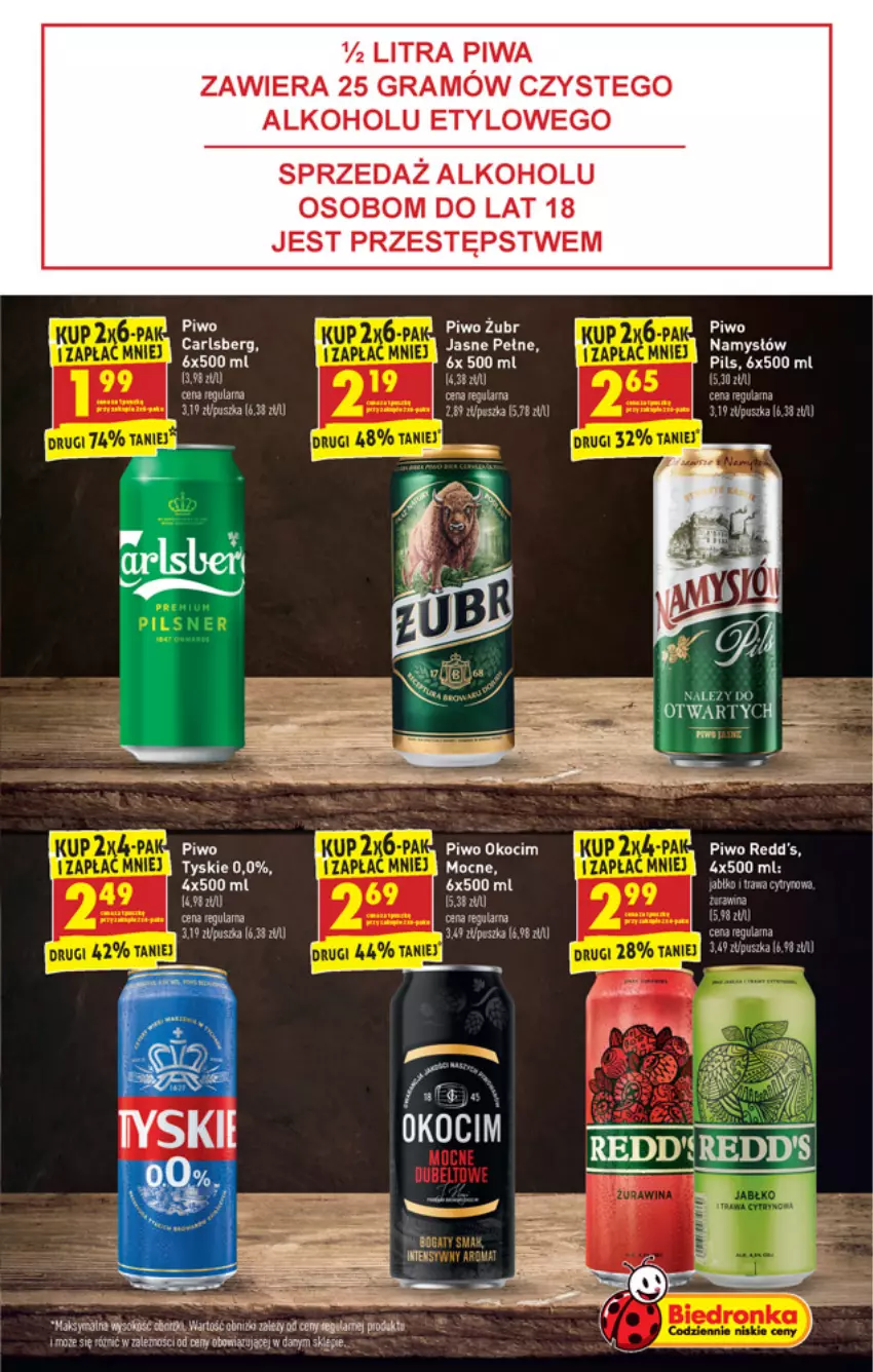 Gazetka promocyjna Biedronka - W tym tygodniu - ważna 21.02 do 26.02.2022 - strona 49 - produkty: Carlsberg, Fa, Gra, Koc, Namysłów, Okocim, Piwa, Piwo, Tyskie