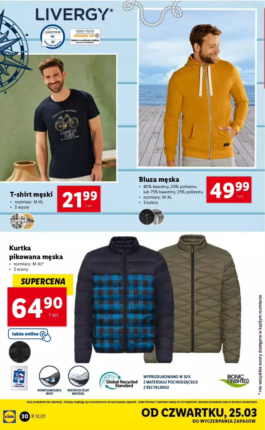 Gazetka promocyjna Lidl - GAZETKA - ważna 22.03 do 28.03.2021 - strona 30 - produkty: Bluza, Kurtka, T-shirt