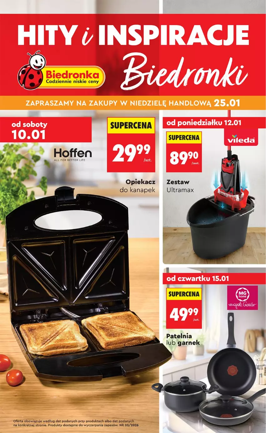 Gazetka promocyjna Biedronka - Okazje Tygodnia - ważna 10.01 do 24.01.2026 - strona 1 - produkty: Garnek, Kret, Patelnia, Rama