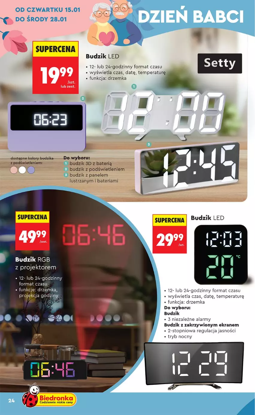 Gazetka promocyjna Biedronka - Okazje Tygodnia - ważna 10.01 do 24.01.2026 - strona 26 - produkty: Bateria, Budzik, Top