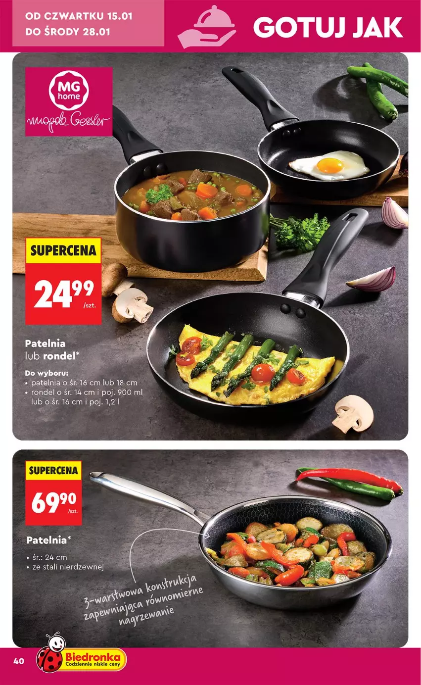 Gazetka promocyjna Biedronka - Okazje Tygodnia - ważna 10.01 do 24.01.2026 - strona 42 - produkty: Patelnia, Rondel