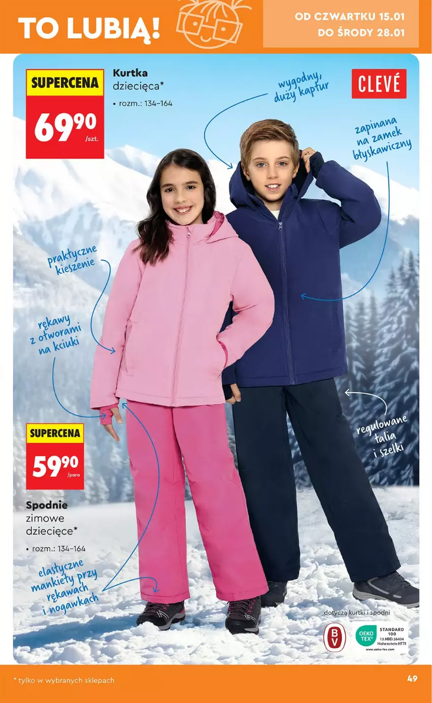 Gazetka promocyjna Biedronka - Okazje Tygodnia - ważna 10.01 do 24.01.2026 - strona 51 - produkty: Dzieci, Spodnie