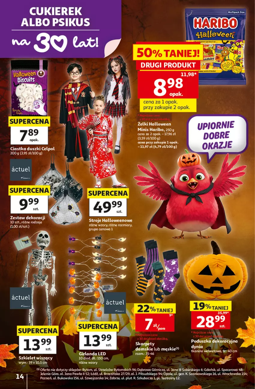 Gazetka promocyjna Auchan - 30 Lat Hipermarket - ważna 08.10 do 14.10.2026 - strona 14 - produkty: Acer, Cars, Ciastka, Girlanda, Haribo, Karp, Poduszka, Sos