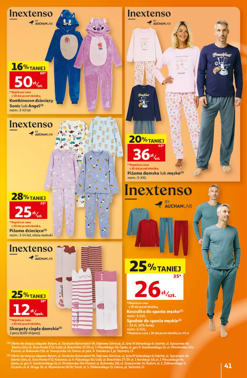 Gazetka promocyjna Auchan - 30 Lat Hipermarket - ważna 08.10 do 14.10.2026 - strona 41 - produkty: Dzieci, Karp, Kombinezon, Piżama