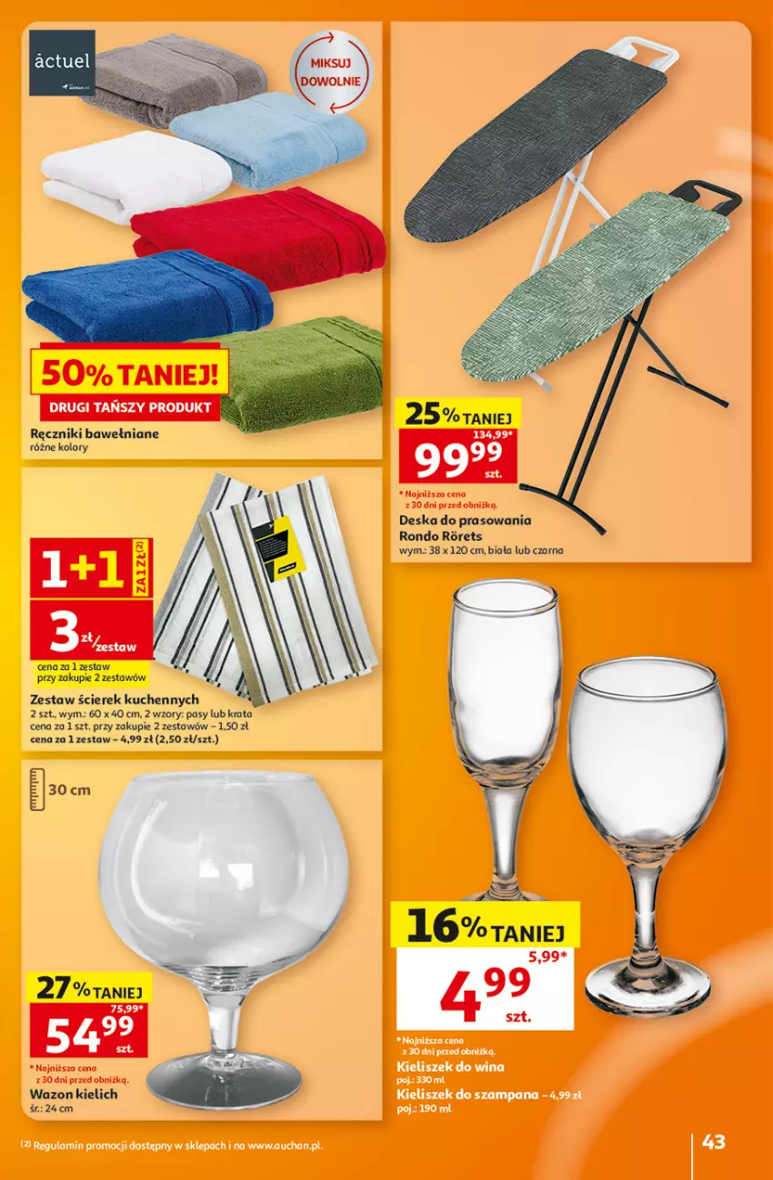 Gazetka promocyjna Auchan - 30 Lat Hipermarket - ważna 08.10 do 14.10.2026 - strona 43 - produkty: Deska do prasowania, Ręcznik, Wazon