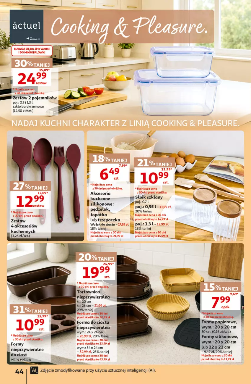 Gazetka promocyjna Auchan - 30 Lat Hipermarket - ważna 08.10 do 14.10.2026 - strona 44 - produkty: Fa, Intel, Papier, Pojemnik, Tortownica, Wałek, Wałek do ciasta, Zmywarki