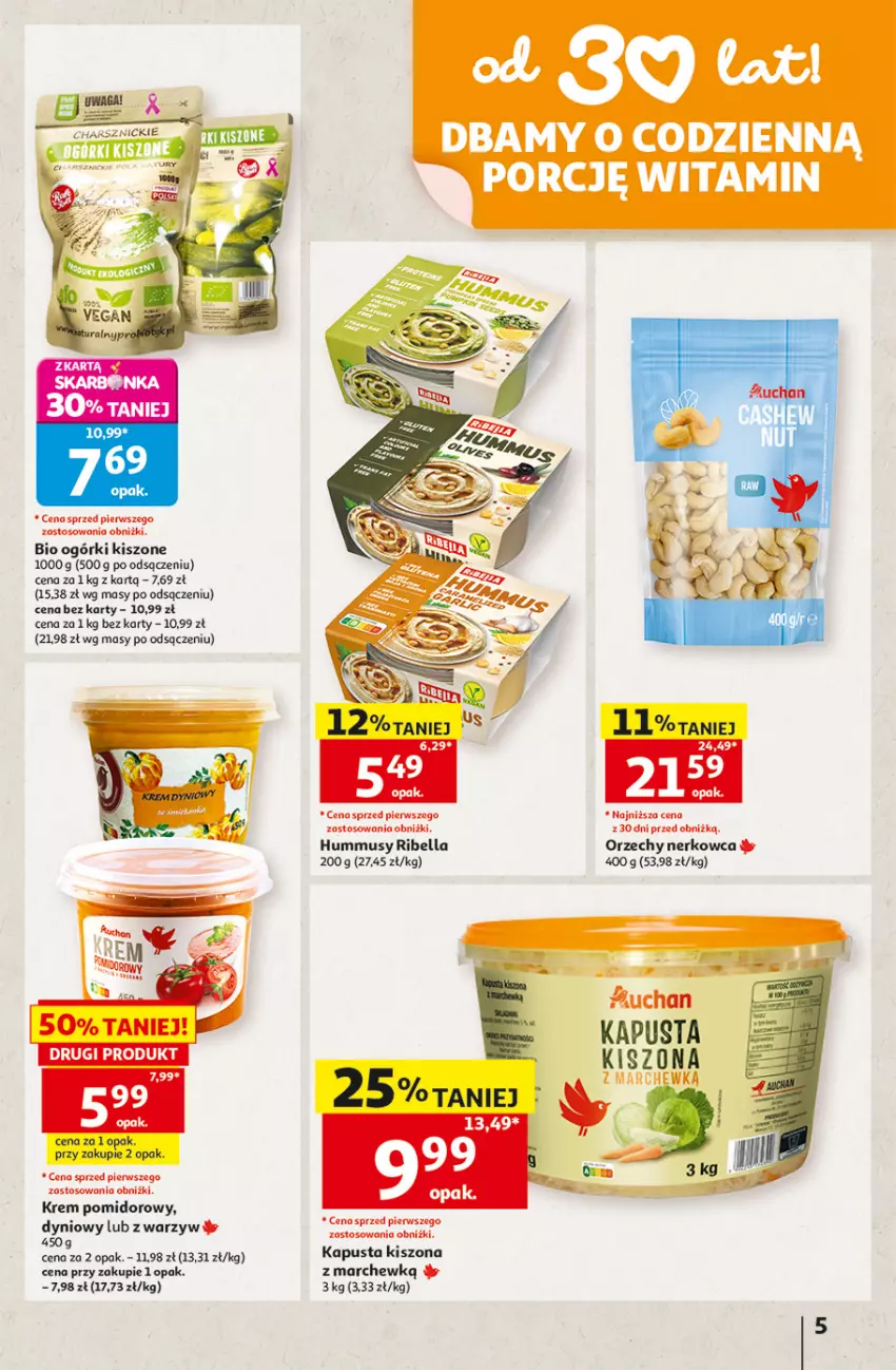 Gazetka promocyjna Auchan - 30 Lat Hipermarket - ważna 08.10 do 14.10.2026 - strona 5 - produkty: Bell, Bella, Hummus, Mus, Por