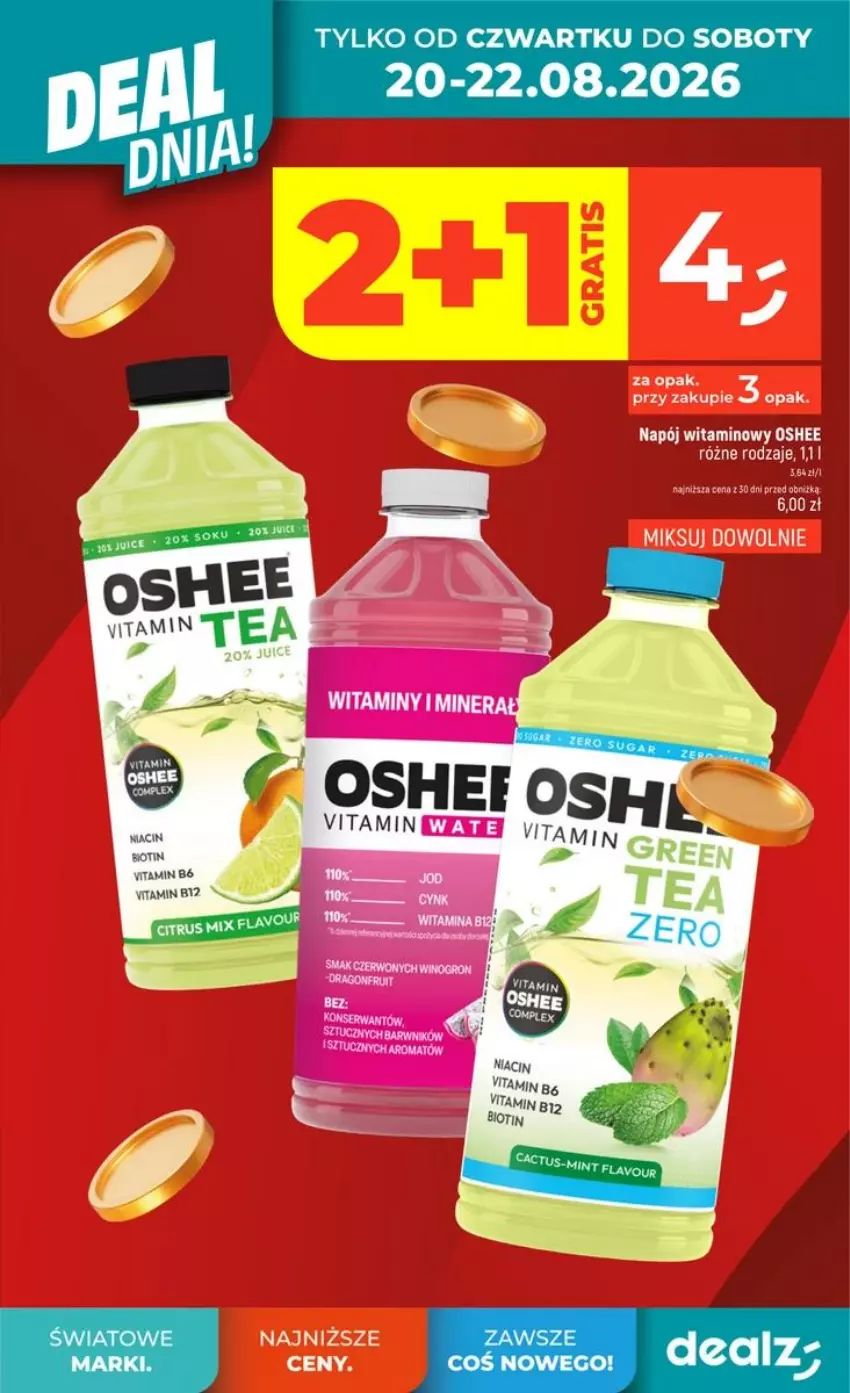 Gazetka promocyjna Dealz - DEAL DNIA - ważna 20.08 do 26.08.2026 - strona 3 - produkty: Napój, Oshee