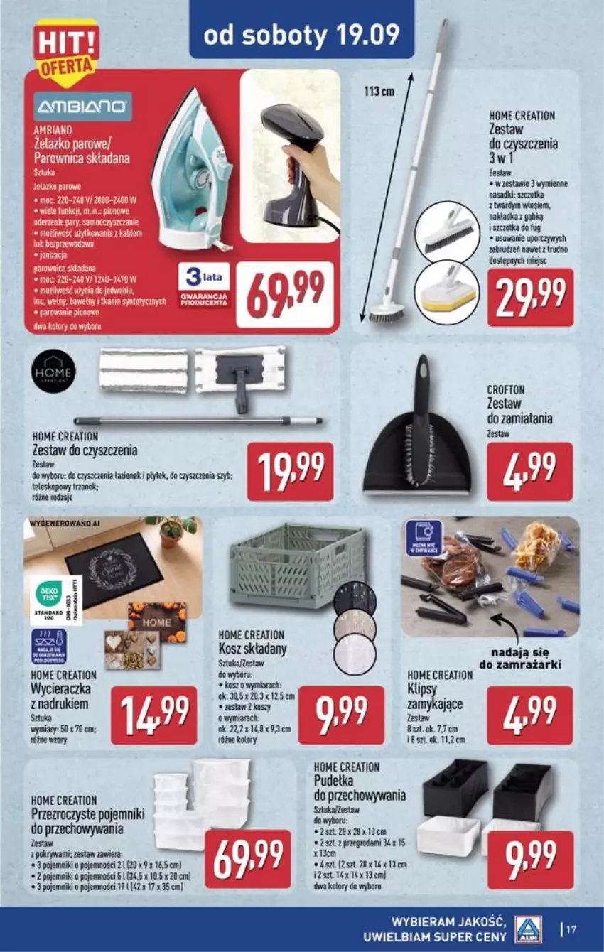 Gazetka promocyjna Aldi - Przygotuj się na kolejny tydzień! - ważna 16.09 do 19.09.2026 - strona 17 - produkty: Pojemnik, Teleskop, Wycieraczka