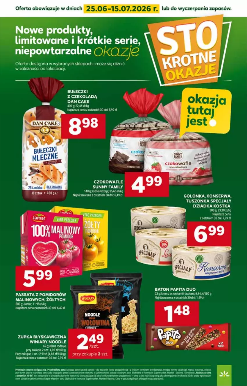 Gazetka promocyjna Stokrotka - Market - ważna 25.06 do 01.07.2026 - strona 22 - produkty: Baton, Bułeczki, Dan Cake, Fa, Koc, Obraz, Ryż, Ser, Tusz, Wafle, Warzywa, Winiary