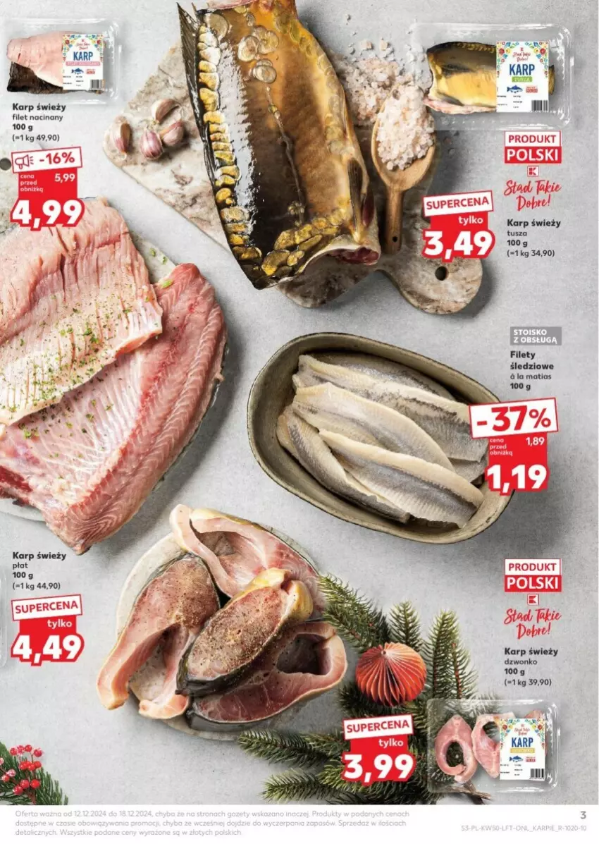 Gazetka promocyjna Kaufland - ważna 12.12 do 18.12.2024 - strona 24 - produkty: Karp, Tusz