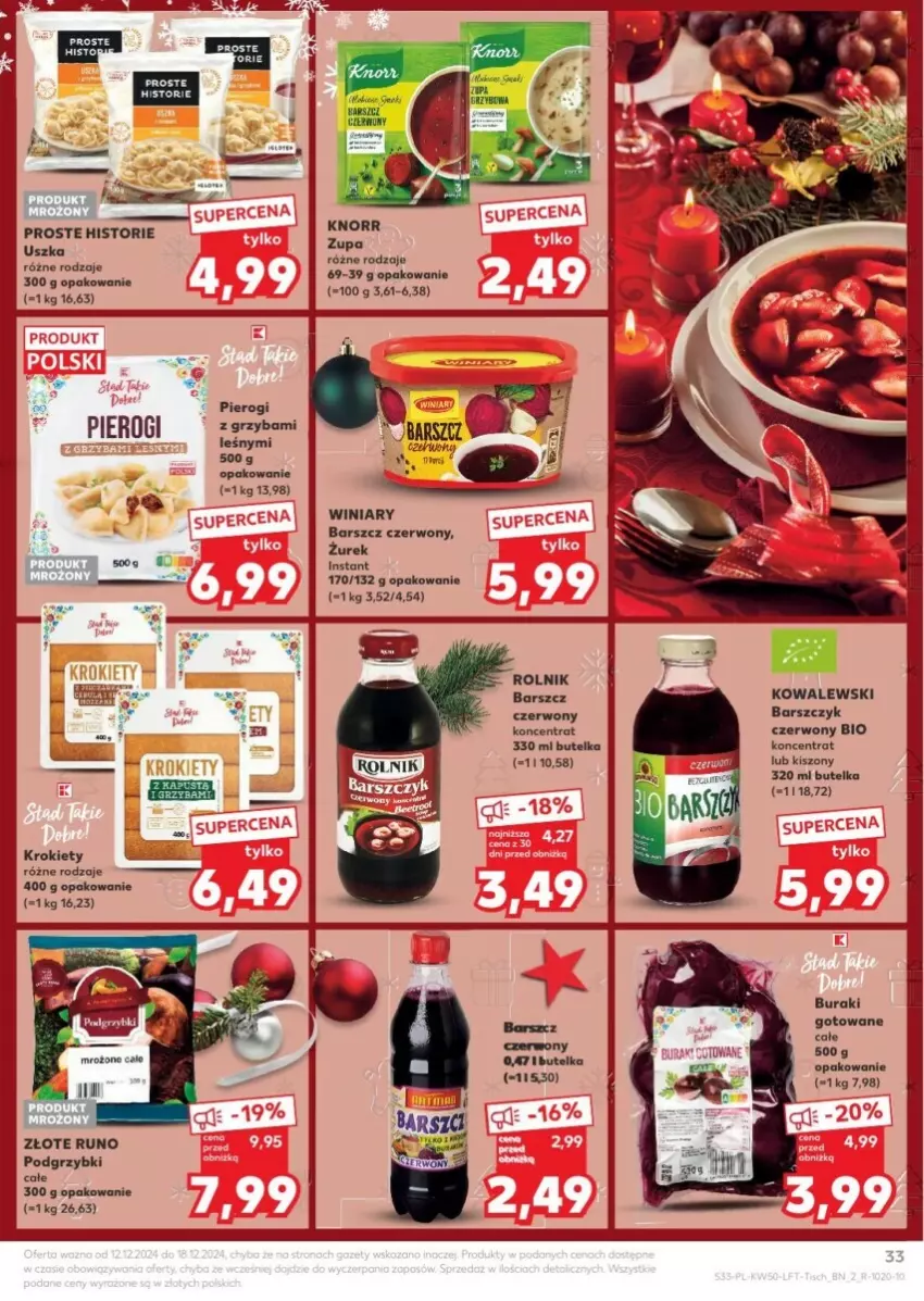 Gazetka promocyjna Kaufland - ważna 12.12 do 18.12.2024 - strona 28 - produkty: Buraki, Krokiety, Pierogi, Rolnik, Winiary, Zupa