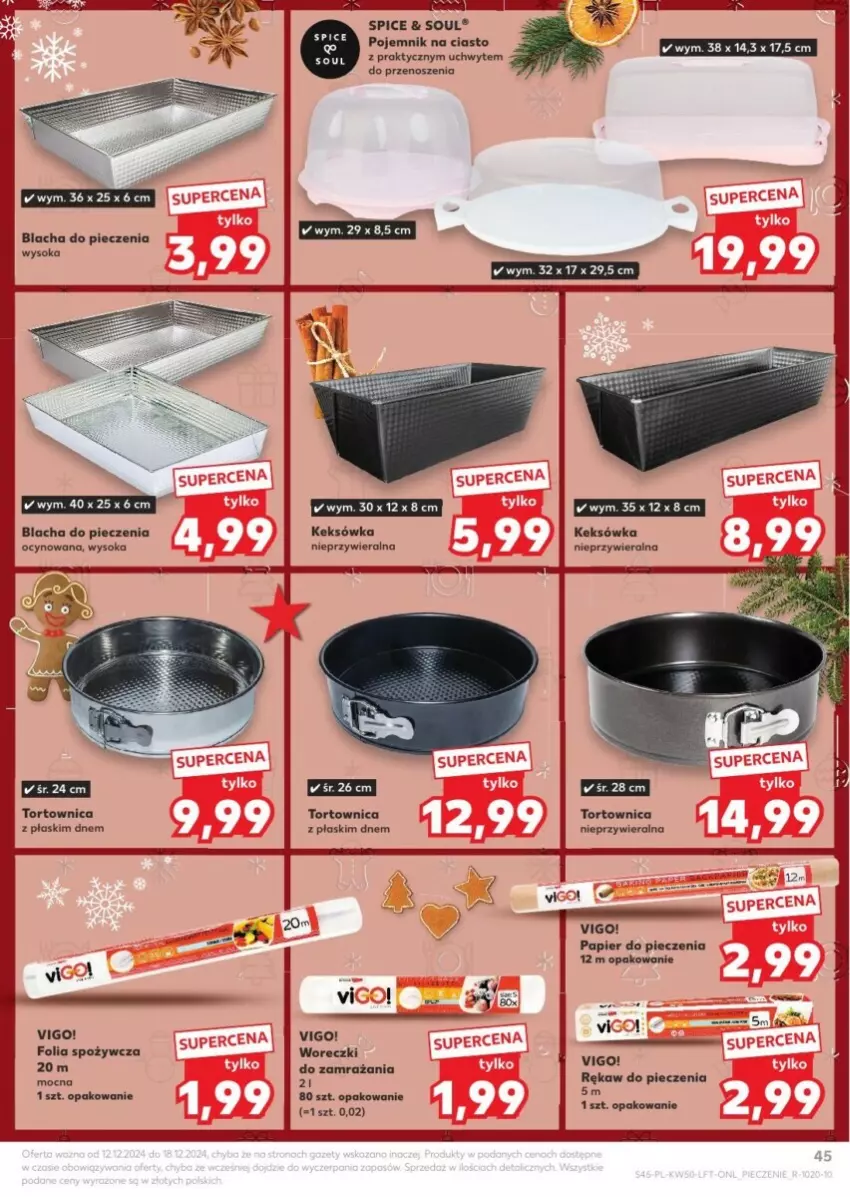 Gazetka promocyjna Kaufland - ważna 12.12 do 18.12.2024 - strona 41 - produkty: Blacha do pieczenia, Keksówka, Papier, Papier do pieczenia, Piec, Pojemnik, Pojemnik na ciasto, Rękaw do pieczenia, Sok, Tortownica