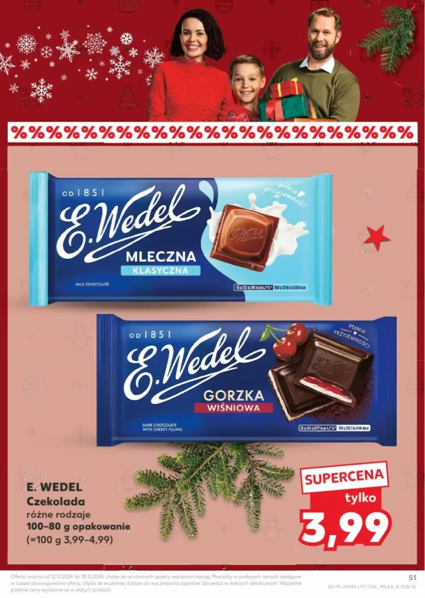 Gazetka promocyjna Kaufland - ważna 12.12 do 18.12.2024 - strona 48 - produkty: Czekolada, E. Wedel