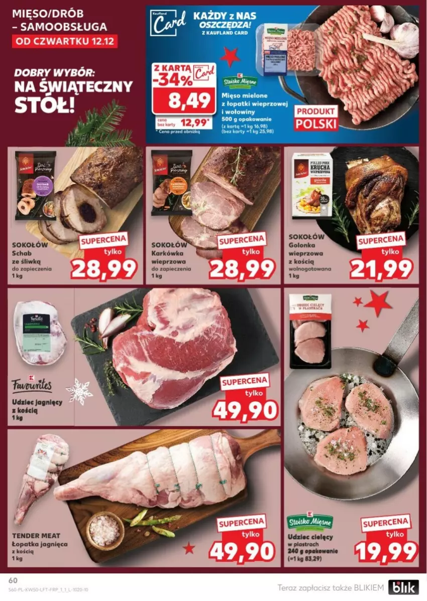 Gazetka promocyjna Kaufland - ważna 12.12 do 18.12.2024 - strona 58 - produkty: Drób, Mięso, Mięso mielone, Mięso mielone z łopatki wieprzowej, Piec, Sok, Sokołów