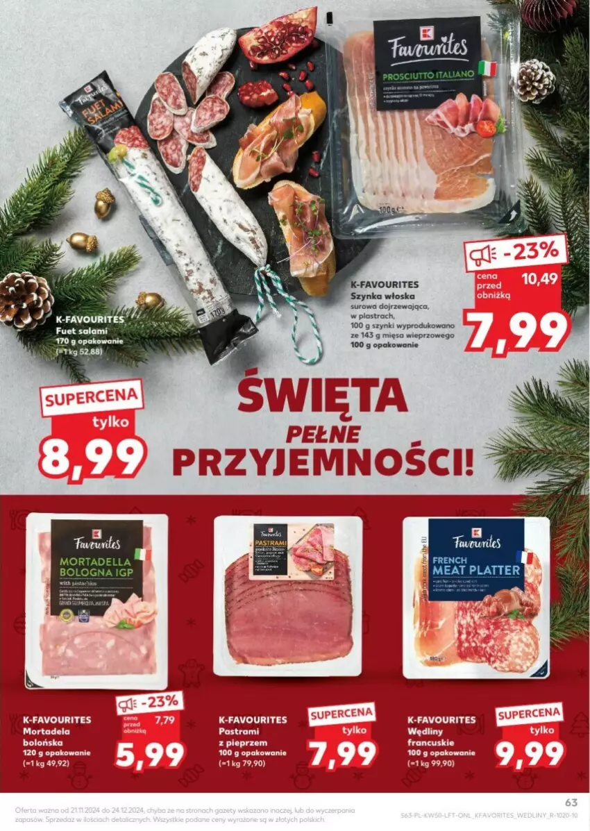 Gazetka promocyjna Kaufland - ważna 12.12 do 18.12.2024 - strona 61 - produkty: Fa, Salami, Szynka