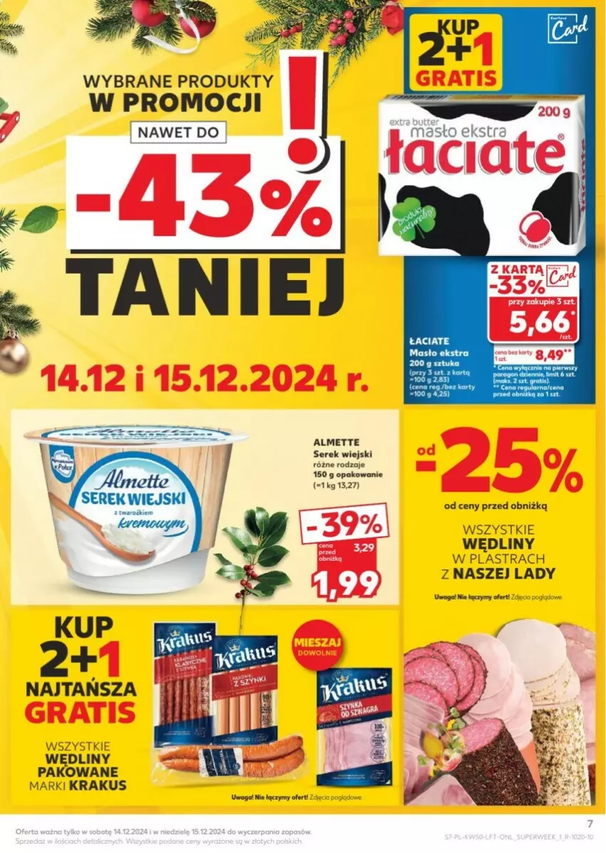 Gazetka promocyjna Kaufland - ważna 12.12 do 18.12.2024 - strona 68 - produkty: Almette, Krakus, Masło, Ser, Serek, Serek wiejski, Waga