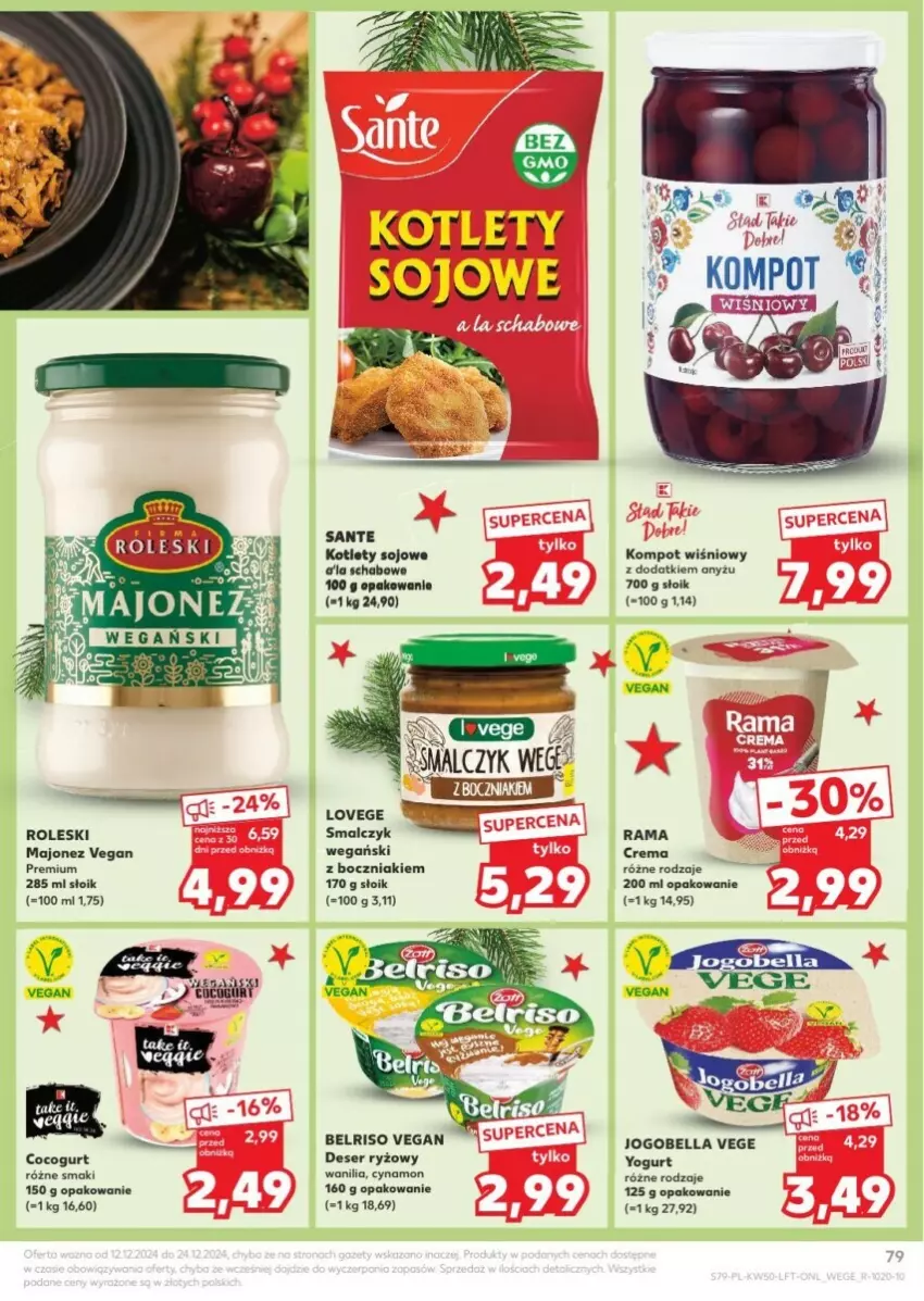 Gazetka promocyjna Kaufland - ważna 12.12 do 18.12.2024 - strona 78 - produkty: Bell, Bella, Belriso, Boczniak, Deser, Jogobella, Kotlet, Majonez, Rama, Ryż, Sante, Ser