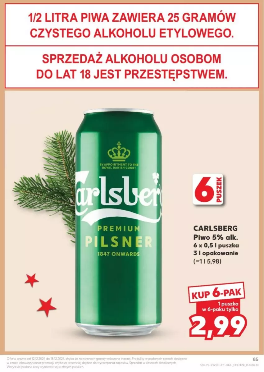 Gazetka promocyjna Kaufland - ważna 12.12 do 18.12.2024 - strona 85 - produkty: Carlsberg, Gra, Piwa, Piwo