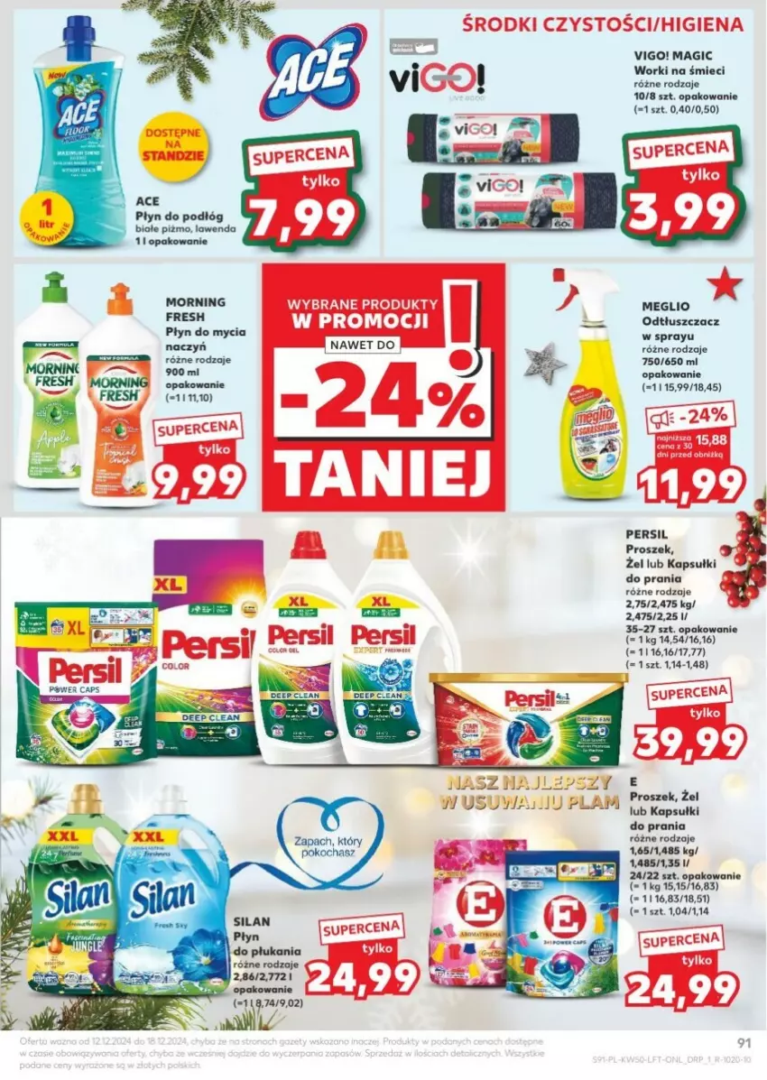 Gazetka promocyjna Kaufland - ważna 12.12 do 18.12.2024 - strona 92 - produkty: Kapsułki do prania, Odtłuszczacz, Persil, Płyn do mycia, Worki na śmiec, Worki na śmieci