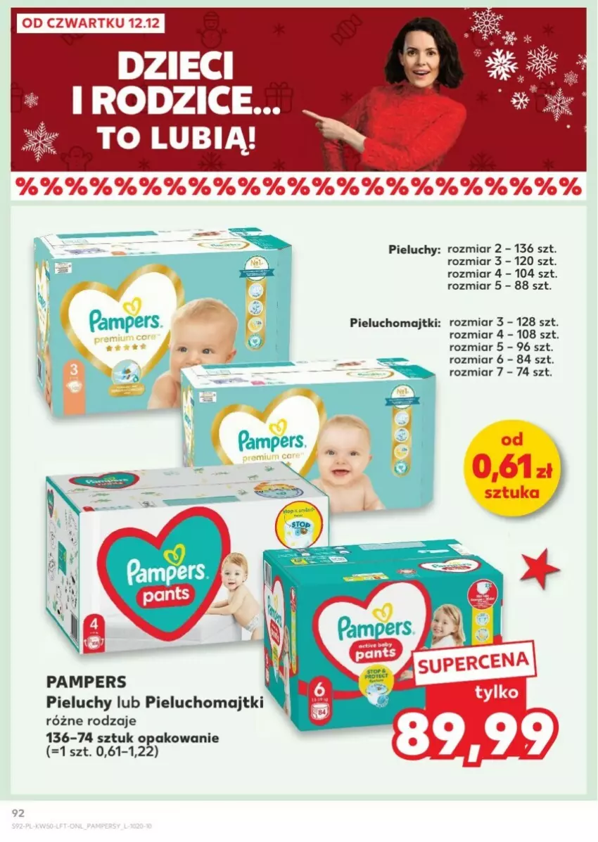 Gazetka promocyjna Kaufland - ważna 12.12 do 18.12.2024 - strona 93 - produkty: Majtki, Pampers, Pieluchomajtki, Pieluchy