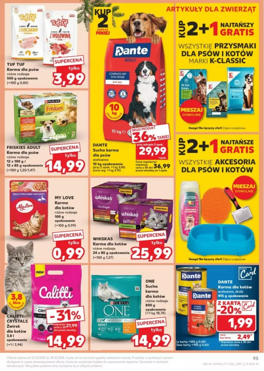 Gazetka promocyjna Kaufland - ważna 12.12 do 18.12.2024 - strona 96 - produkty: Friskies, Przysmaki, Sucha karma, Waga, Whiskas, Wołowina