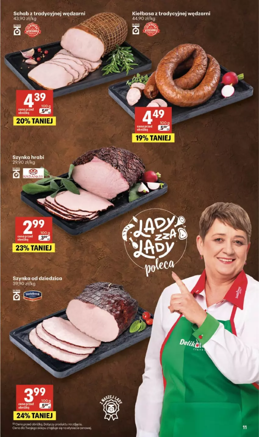 Gazetka promocyjna Delikatesy Centrum - Franczyza DC09 Czwartek - ważna 26.02 do 04.03.2026 - strona 11 - produkty: Kiełbasa, LG, Szynka