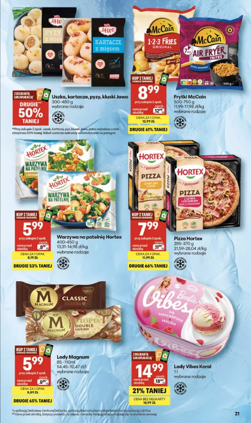 Gazetka promocyjna Delikatesy Centrum - Franczyza DC09 Czwartek - ważna 26.02 do 04.03.2026 - strona 21 - produkty: Gin, Hortex, Lody, Pizza, Robot, Rum, Warzywa