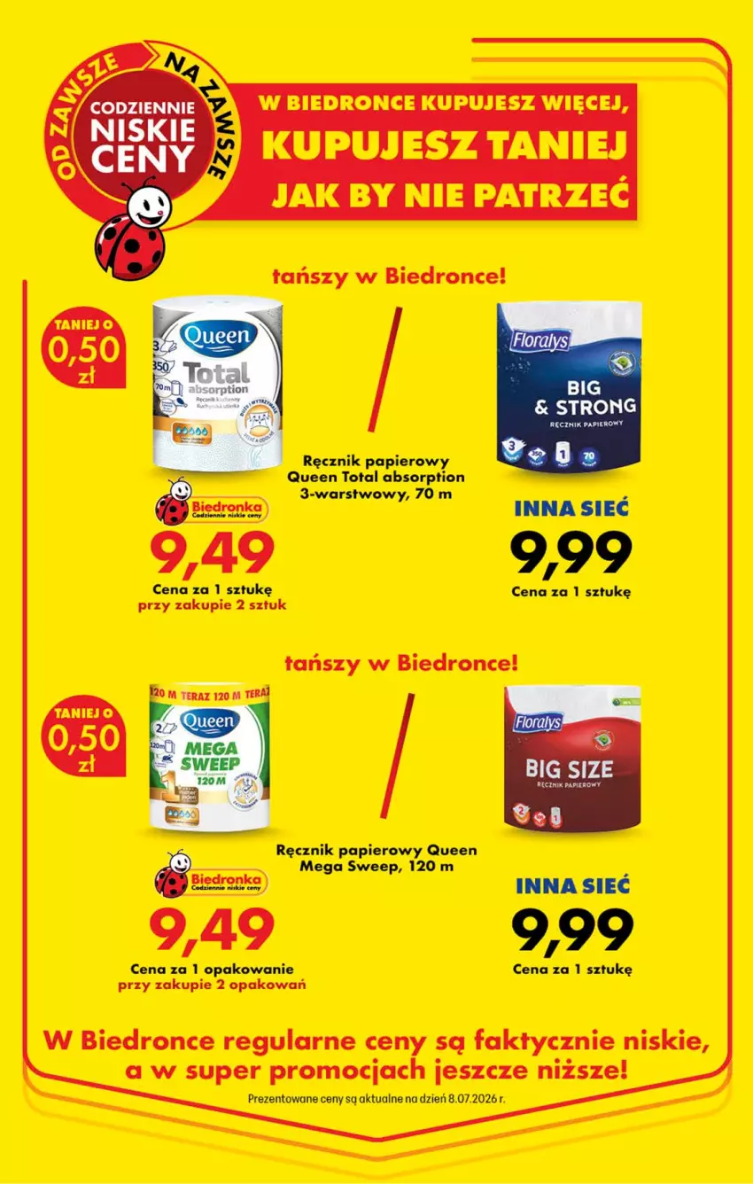 Gazetka promocyjna Biedronka - Niższe ceny regularne - ważna 01.07 do 31.07.2026 - strona 6 - produkty: Fa, Papier, Ręcznik