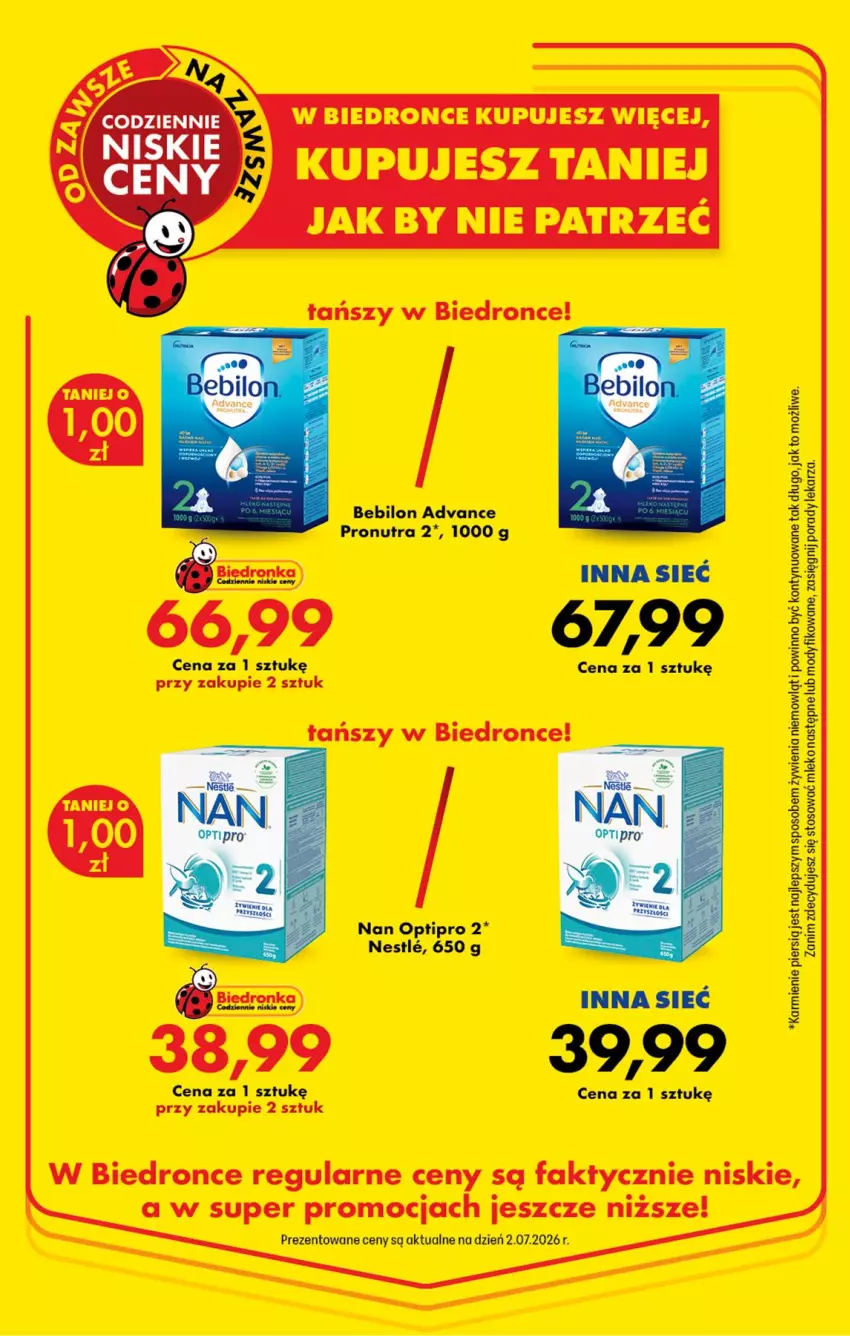 Gazetka promocyjna Biedronka - Niższe ceny regularne - ważna 01.07 do 31.07.2026 - strona 8 - produkty: BEBILON, Fa, Karmi, Mleko, NAN Optipro, Por
