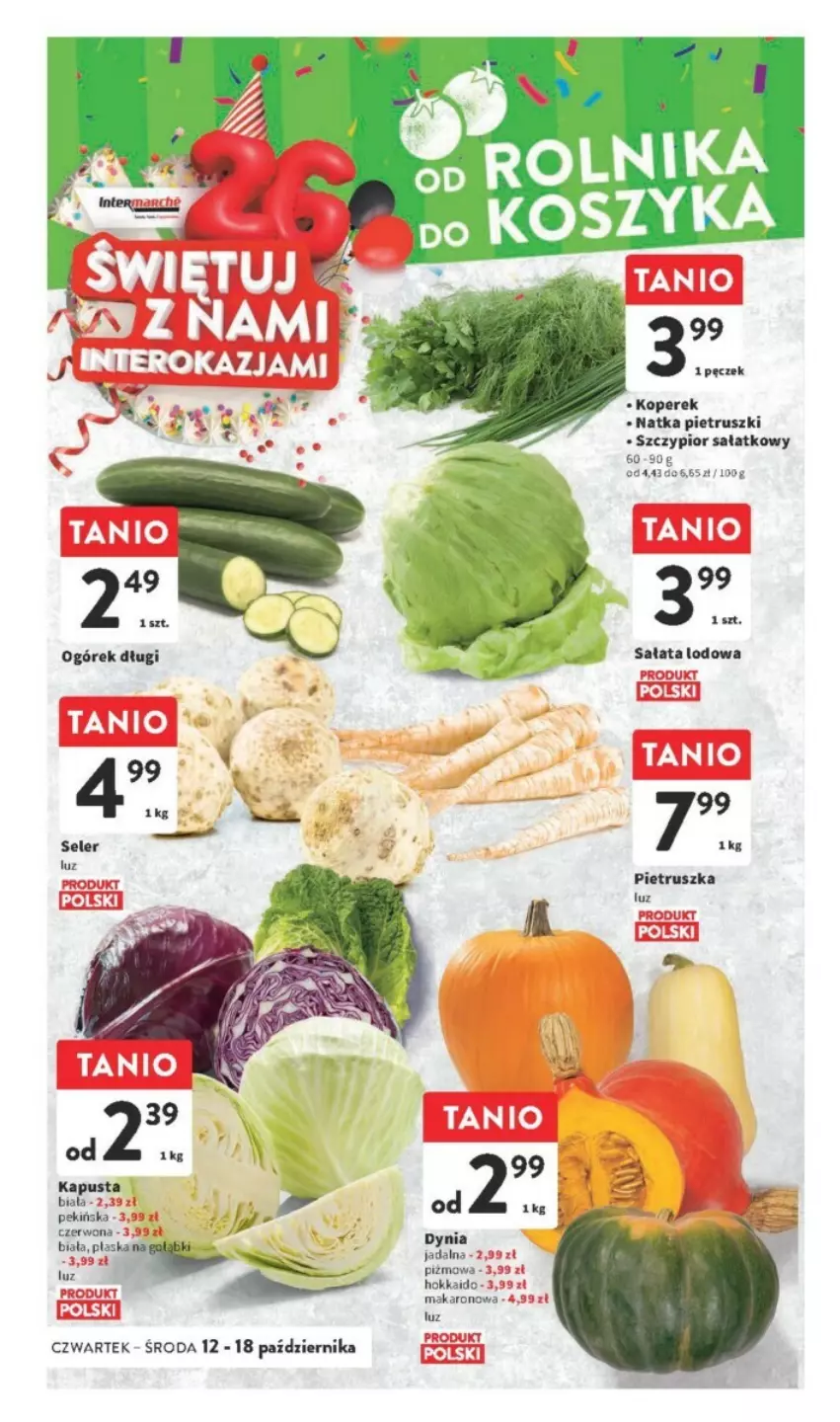 Gazetka promocyjna Intermarche - ważna 12.10 do 18.10.2023 - strona 10 - produkty: Makaron, Natka pietruszki, Ogórek, Pietruszka, Sałat, Sałata lodowa