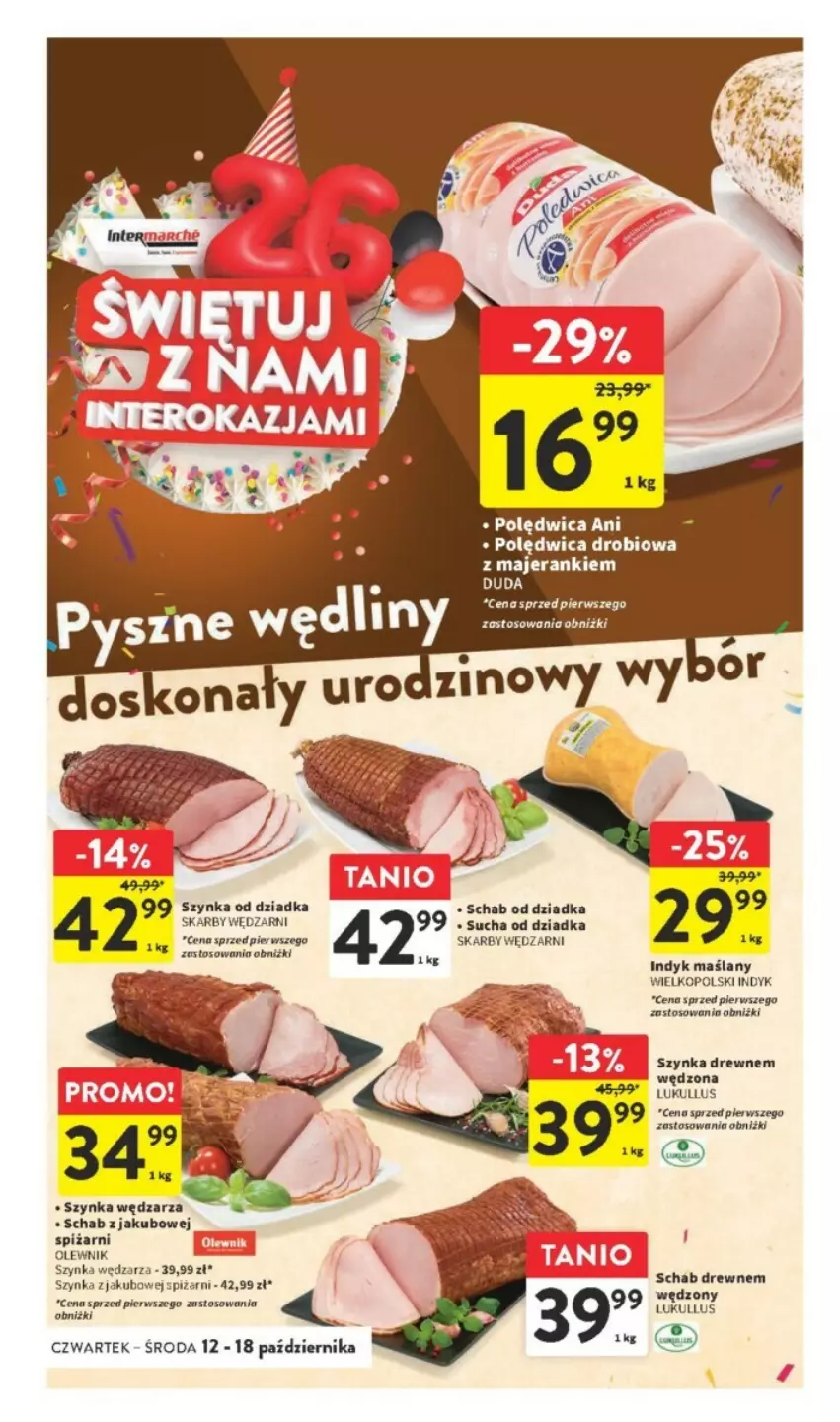 Gazetka promocyjna Intermarche - ważna 12.10 do 18.10.2023 - strona 15 - produkty: Olewnik, Polędwica, Szynka