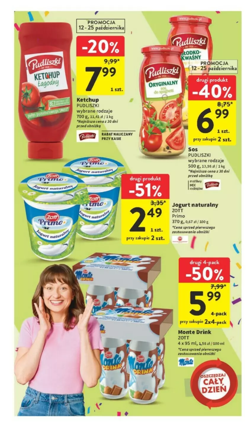 Gazetka promocyjna Intermarche - ważna 12.10 do 18.10.2023 - strona 23 - produkty: Jogurt, Jogurt naturalny, Ketchup, Monte, Pudliszki, Zott, Zott Primo