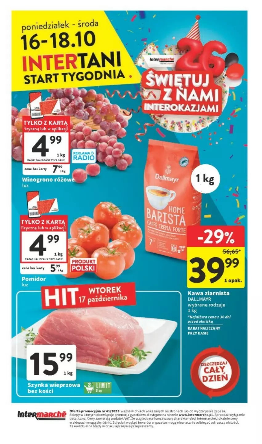 Gazetka promocyjna Intermarche - ważna 12.10 do 18.10.2023 - strona 43 - produkty: Kawa, Kawa ziarnista, Szynka, Szynka wieprzowa