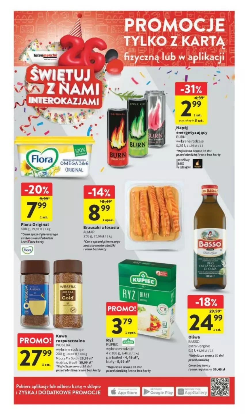 Gazetka promocyjna Intermarche - ważna 12.10 do 18.10.2023 - strona 47 - produkty: BIC, Brzuszki z łososia, Flora, Gin, Kawa, Kupiec, Mocca Fix Gold, Napój, Piec, Ryż, Sos, Woseba