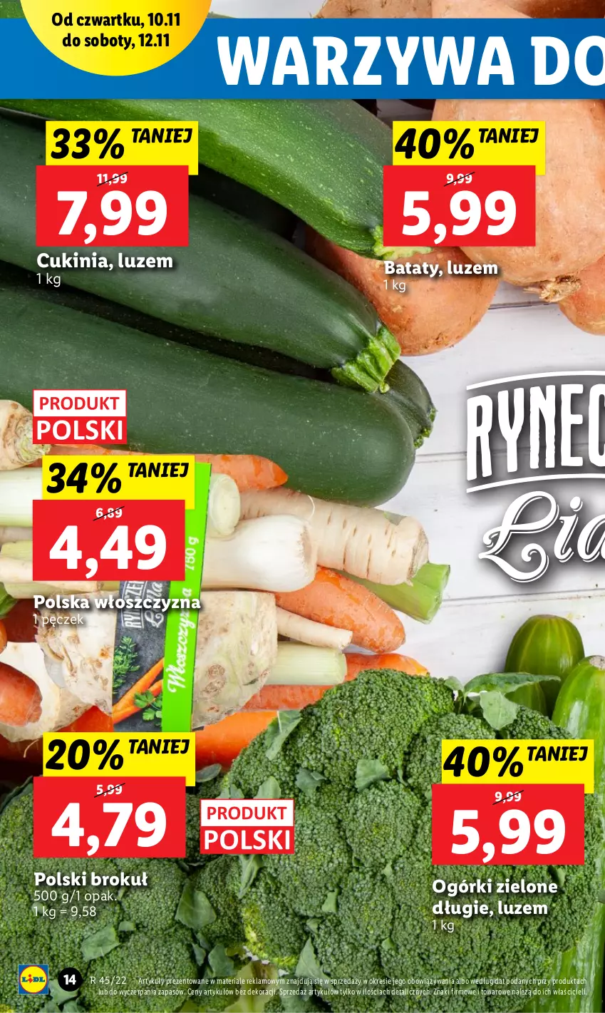 Gazetka promocyjna Lidl - GAZETKA - ważna 10.11 do 12.11.2022 - strona 14 - produkty: Warzywa