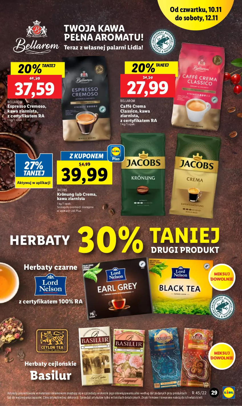 Gazetka promocyjna Lidl - GAZETKA - ważna 10.11 do 12.11.2022 - strona 31 - produkty: Bell, Bella, Jacobs, Jacobs Krönung, Kawa, Kawa ziarnista, Tera