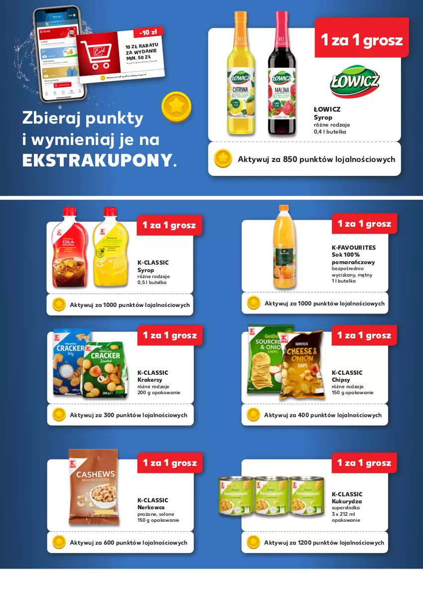 Gazetka promocyjna Kaufland - Kaufland - ważna 10.07 do 23.07.2025 - strona 4 - produkty: Chipsy, Dżem, Fa, Kosz, Krakersy, Kukurydza, Mąka, Por, Przyprawa uniwersalna, Rust, Sałat, Sałatka, Sałatka warzywna, Sok, Syrop, Tran, Tuńczyk